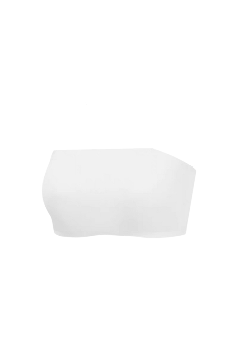 Kiss & Tell Premium Asher Strapless Non-Slip Ice Silk Bralette Top in White