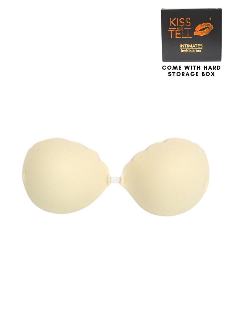 Kiss & Tell Scallop Thick Push Up Stick On Nubra in White Seamless Invisible Reusable Adhesive Stick on Wedding Bra 隱形聚攏胸
