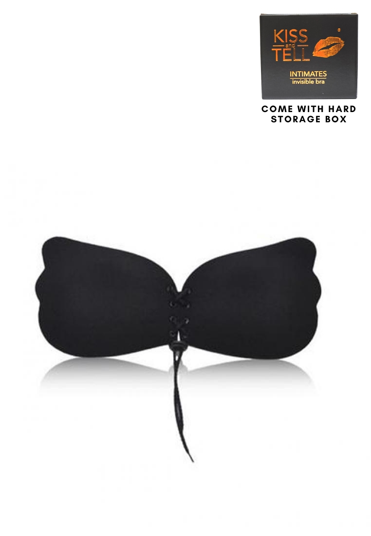 Kiss & Tell Amara Butterfly Push Up Nubra in Black Seamless Invisible Reusable Adhesive Stick on Wedding Bra 隱形聚攏胸