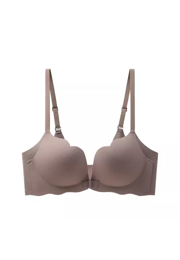 Kiss & Tell Premium Miley Double Push Up Bra in Brown