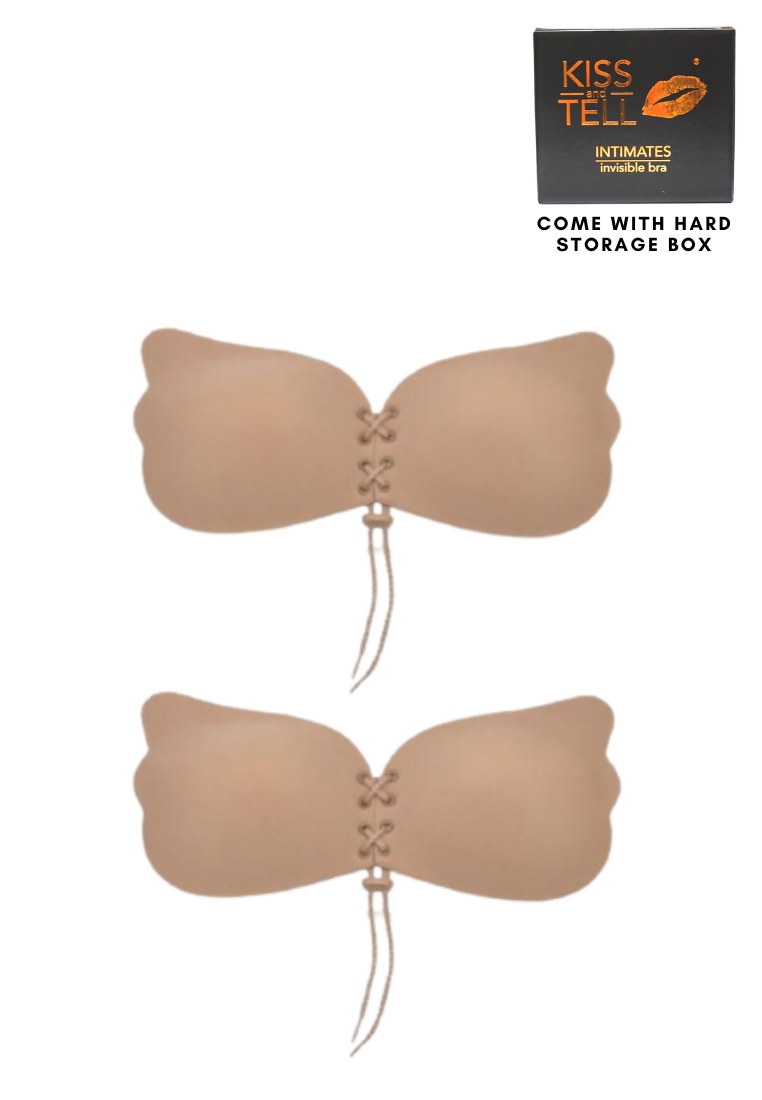 Kiss & Tell 2 Pack Amara Butterfly Push Up Nubra in Nude Seamless Invisible Reusable Adhesive Stick on Wedding Bra 隱形聚攏胸