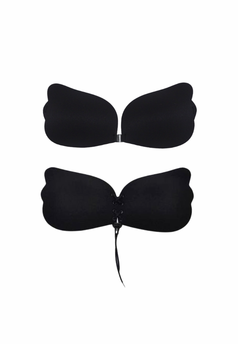 Kiss & Tell Special Bundle Butterfly Push Up + Angel Push Up Nubra in Black Seamless Invisible Reusable Adhesive Stick on Wedding Bra 隱形聚攏胸
