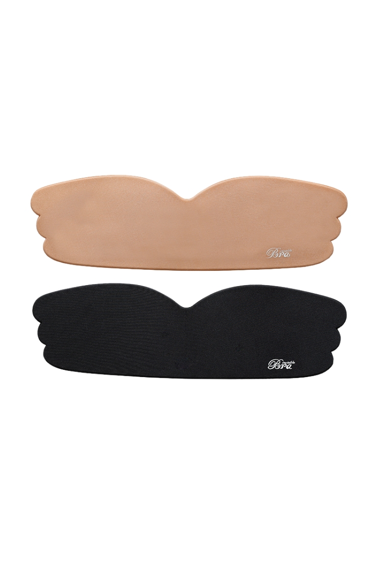 Kiss & Tell 2 Pack Lifting and Push Up Nubra Stick On Bra in Nude and Black