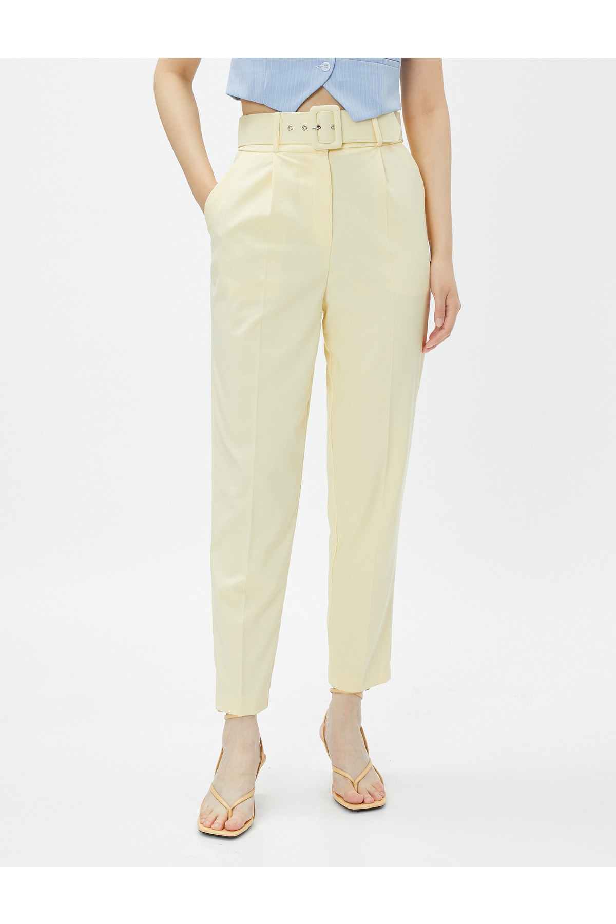 KOTON Belted Carrot Trousers