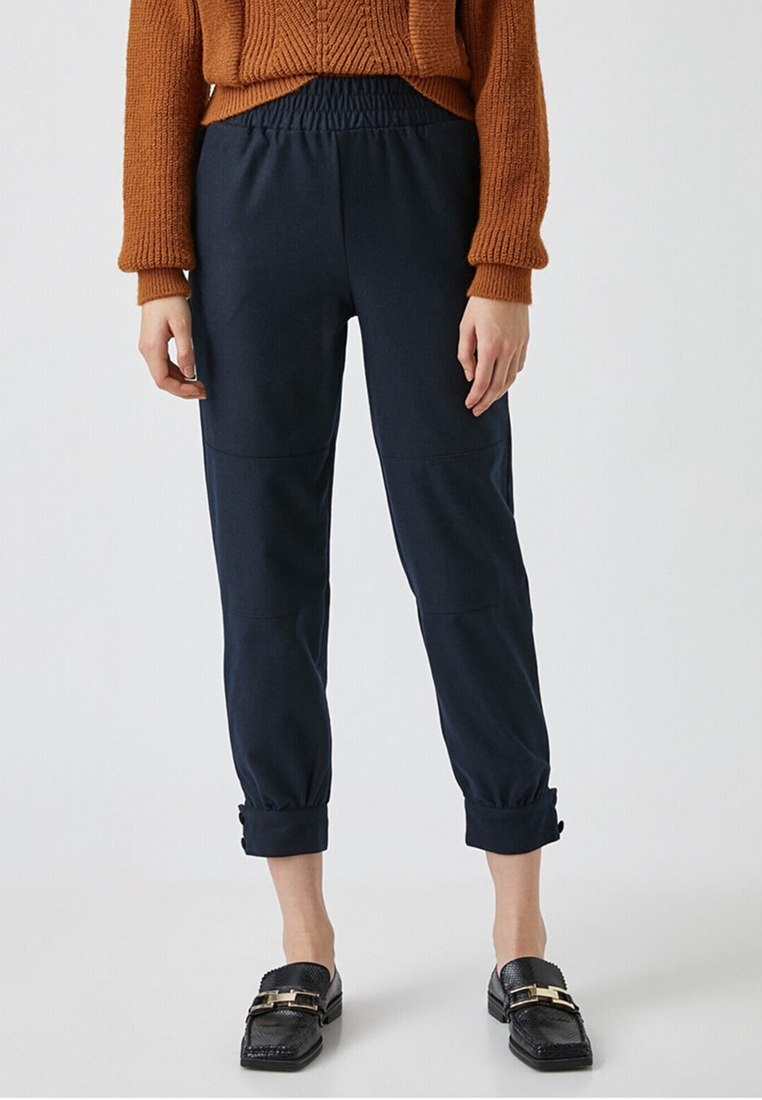 KOTON Buttoned Carrot Trousers
