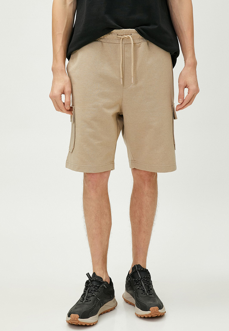 KOTON Cargo Shorts With Lace-Up Waist Slim Fit