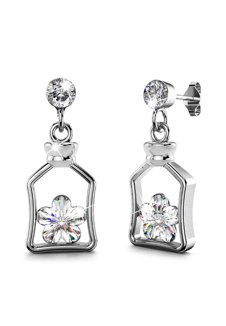 Krystal Couture KRYSTAL COUTURE Cutie Star Earrings Embellished with SWAROVSKI® crystals-White Gold/Clear