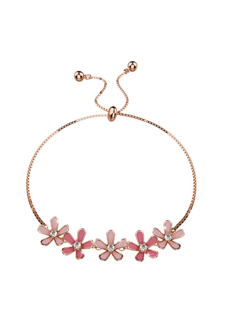 Krystal Couture KRYSTAL COUTURE Petalia Pink Bracelet Featured SWAROVSKI® Crystals in Rose Gold