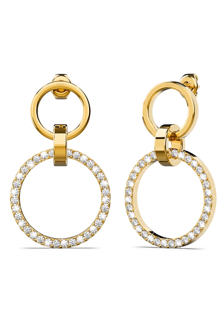 Krystal Couture KRYSTAL COUTURE Orbit of Elegance Earrings Embellished with SWAROVSKI®Crystal in Gold
