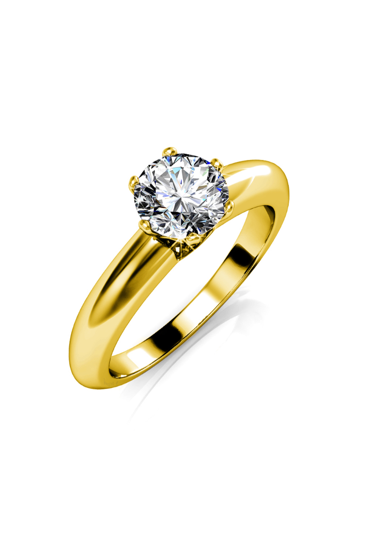 Krystal Couture KRYSTAL COUTURE Jewel In The Palace Solitaire Ring Embellished with SWAROVSKI® crystals - US 7