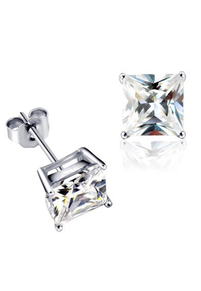 Krystal Couture KRYSTAL COUTURE Princess Studs-White Gold/Clear