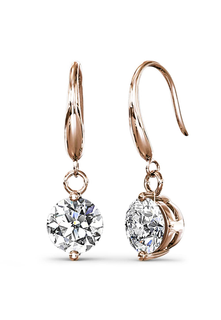 Krystal Couture KRYSTAL COUTURE Candid Earrings Embellished with SWAROVSKI® crystals - Rose Gold/Clear