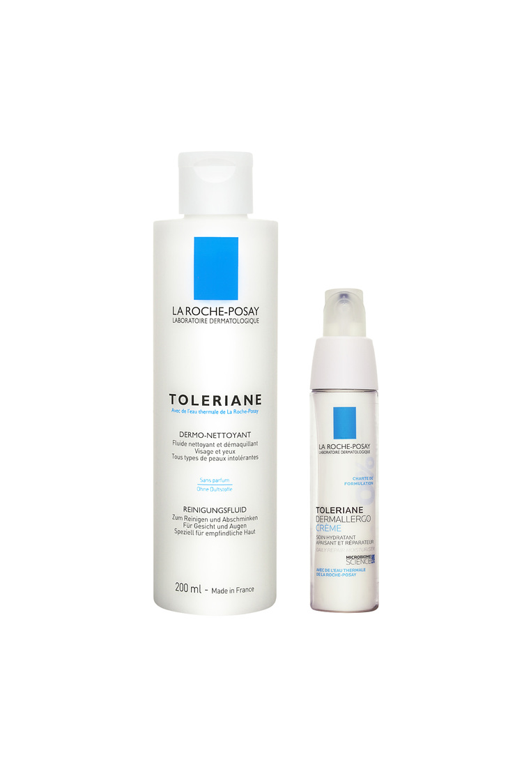 La Roche Posay 2件套裝 Toleriane 抗敏舒緩潔面乳 200ml + Anthelios 抗敏全效 修護面霜 40ml