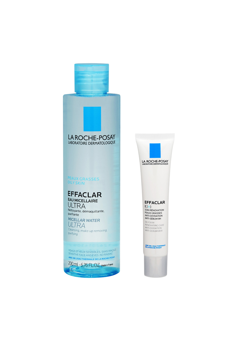 La Roche Posay 2件套裝 Effaclar 清爽控油卸妝潔膚水 200ml + 每日修護精華(+) 40ml