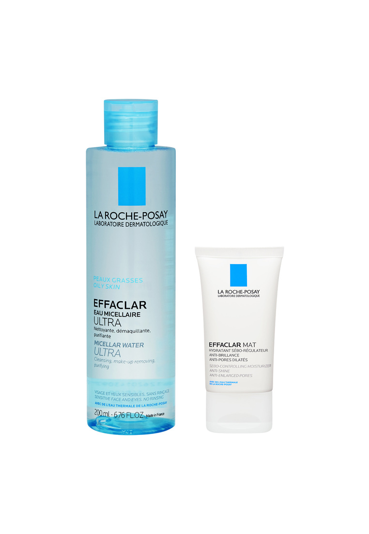 La Roche Posay 2件套裝 Effaclar 清爽控油卸妝潔膚水 200ml + 控油收毛孔保濕乳 40ml
