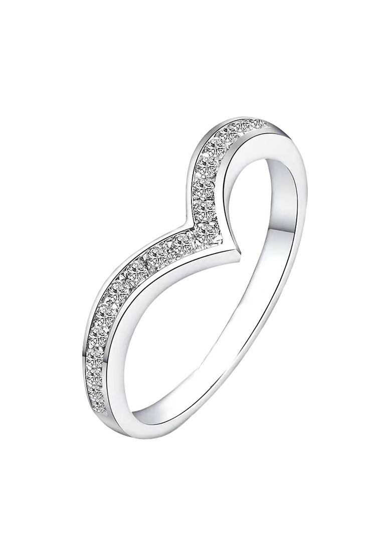 [SPECIAL] LITZ 18K White Gold Diamond Ring DR119-SZ11