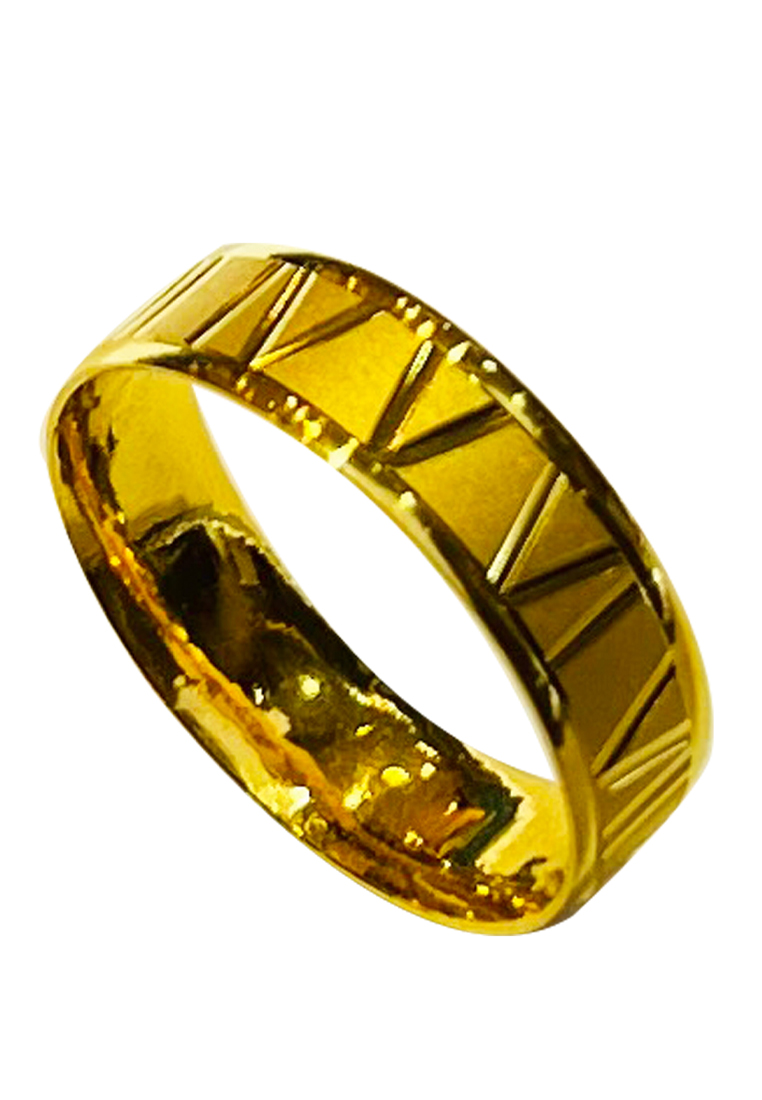 LITZ 916 (22K) Gold Number Ring 數字戒指 LGR0083-SZ22/4.73g+/-