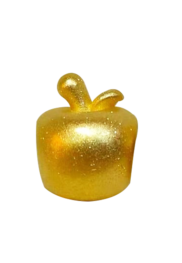 [SPECIAL] LITZ 999 (24K) Gold Matte Apple Charm 蒙面蘋果 EPC1003B (0.19g+/-)
