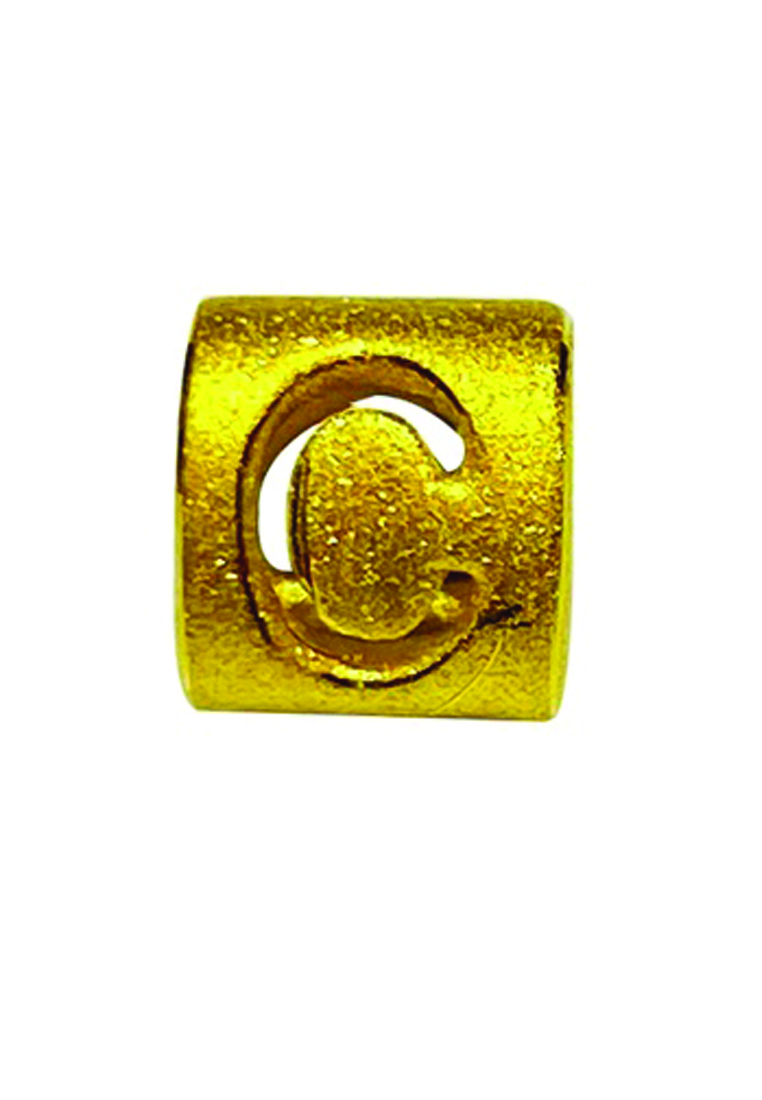 LITZ 999 (24K) Gold Alphabet Charm 字母牌 EPC1094-C-0.34g+/-