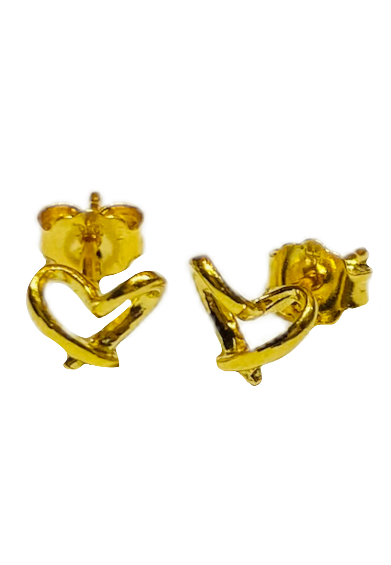 LITZ 916 (22K) Gold Love Earrings LGE0159 (1.26g+/-)