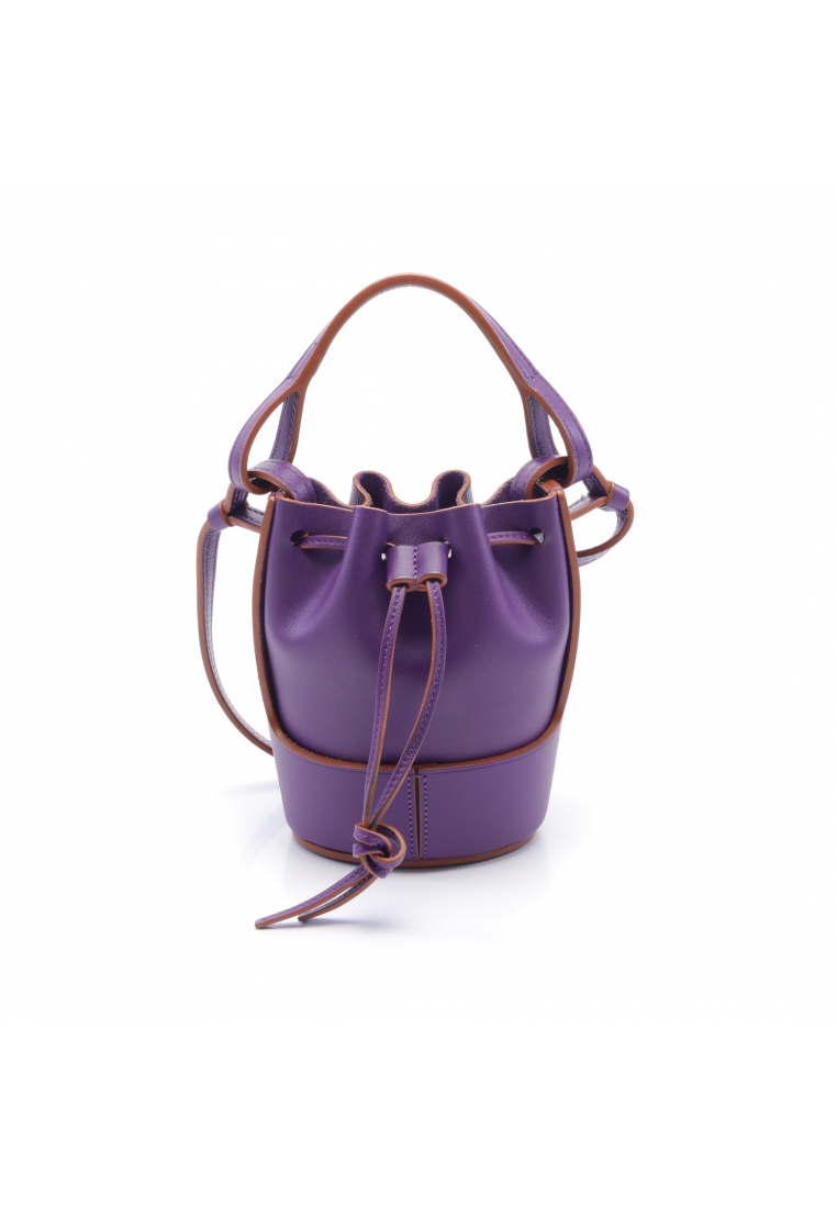 二奢 Pre-loved LOEWE balloon bag Nano Shoulder bag leather purple 2WAY