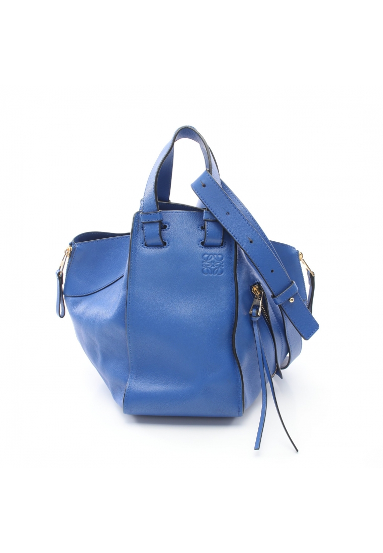 二奢 Pre-loved LOEWE hammock Small Handbag leather blue