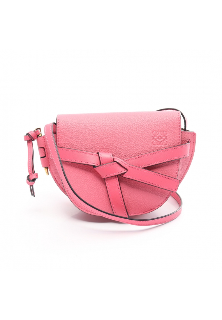 二奢 Pre-loved LOEWE gate bag mini Shoulder bag leather pink
