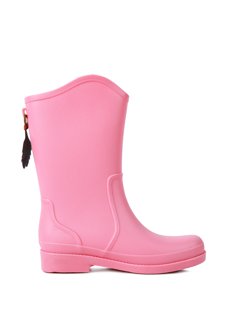 London Rag 粉色時尚高筒雨靴