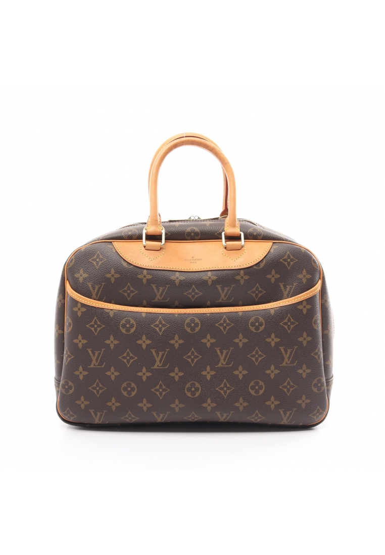 二奢 Pre-loved Louis Vuitton Deauville bowling vanity monogram Handbag PVC leather Brown
