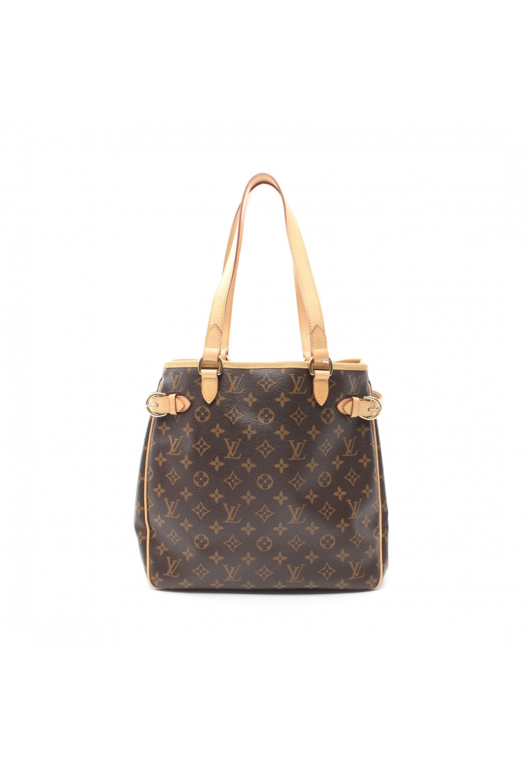 二奢 Pre-loved Louis Vuitton Batignolles Vertical monogram Shoulder bag tote bag PVC leather Brown