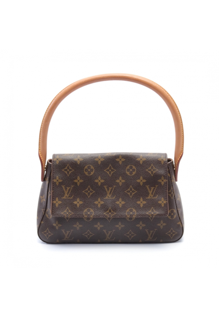 二奢 Pre-loved Louis Vuitton mini looping monogram Handbag PVC leather Brown
