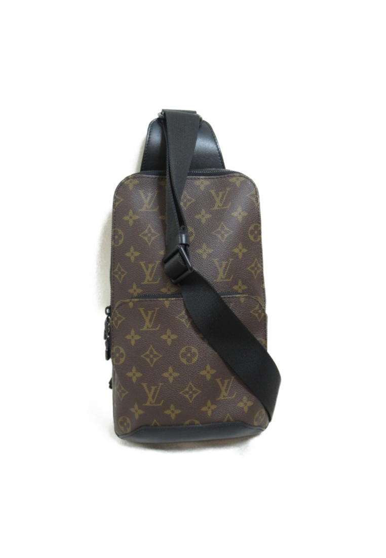 二奢 Pre-loved Louis Vuitton Avenue Sling Bag Body Bag PVC Coated Canvas Monogram Macassar Brown