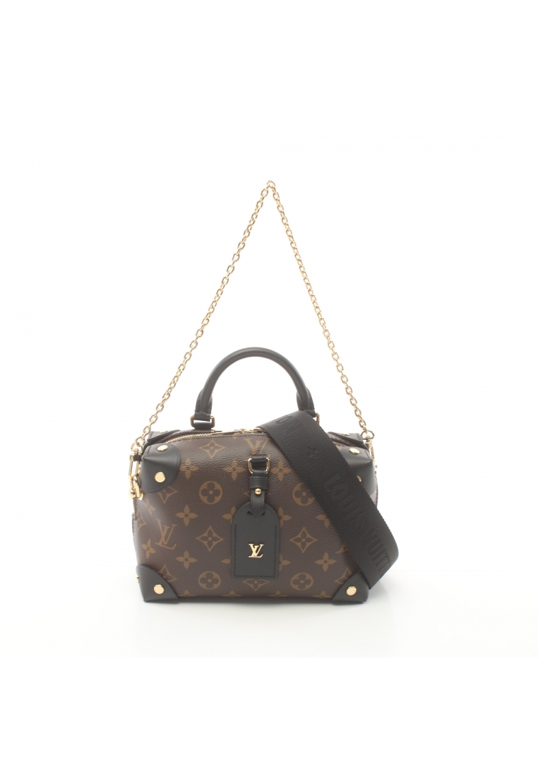 二奢 Pre-loved Louis Vuitton Petite Malle Souple monogram Handbag PVC leather Brown black