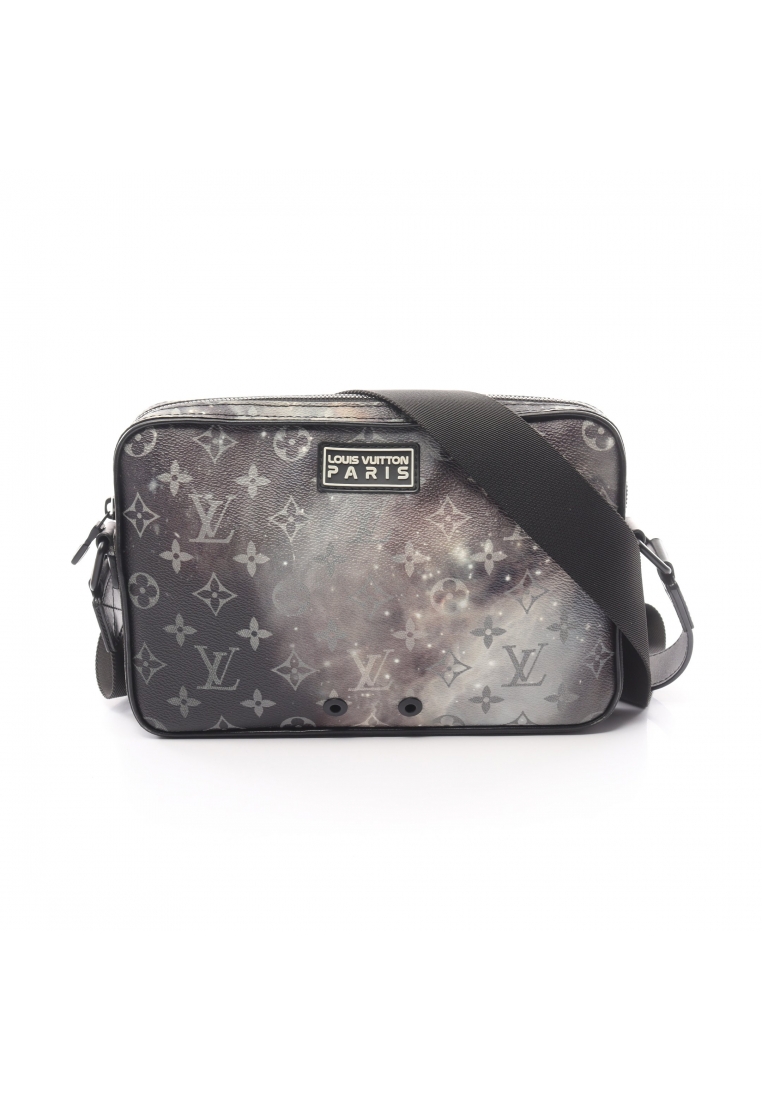 二奢 Pre-loved Louis Vuitton alpha messenger monogram galaxy Shoulder bag PVC leather black multicolor
