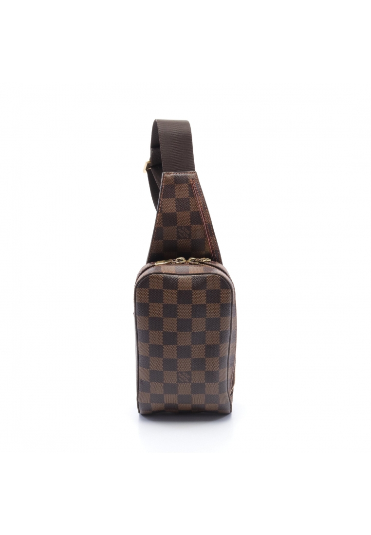 二奢 Pre-loved Louis Vuitton Geronimos Damier ebene body bag PVC Brown