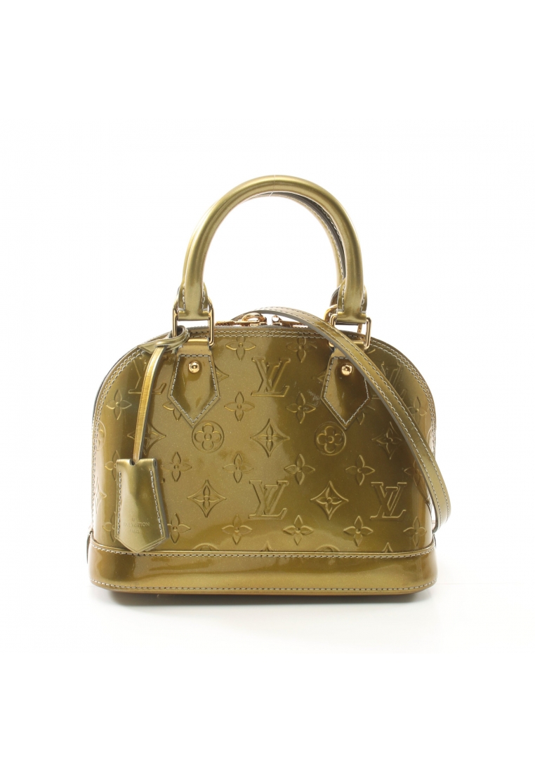 Louis Vuitton 二奢 Pre-loved LOUIS VUITTON Alma BB monogram vernis Grial deco Handbag leather Silver 2WAY