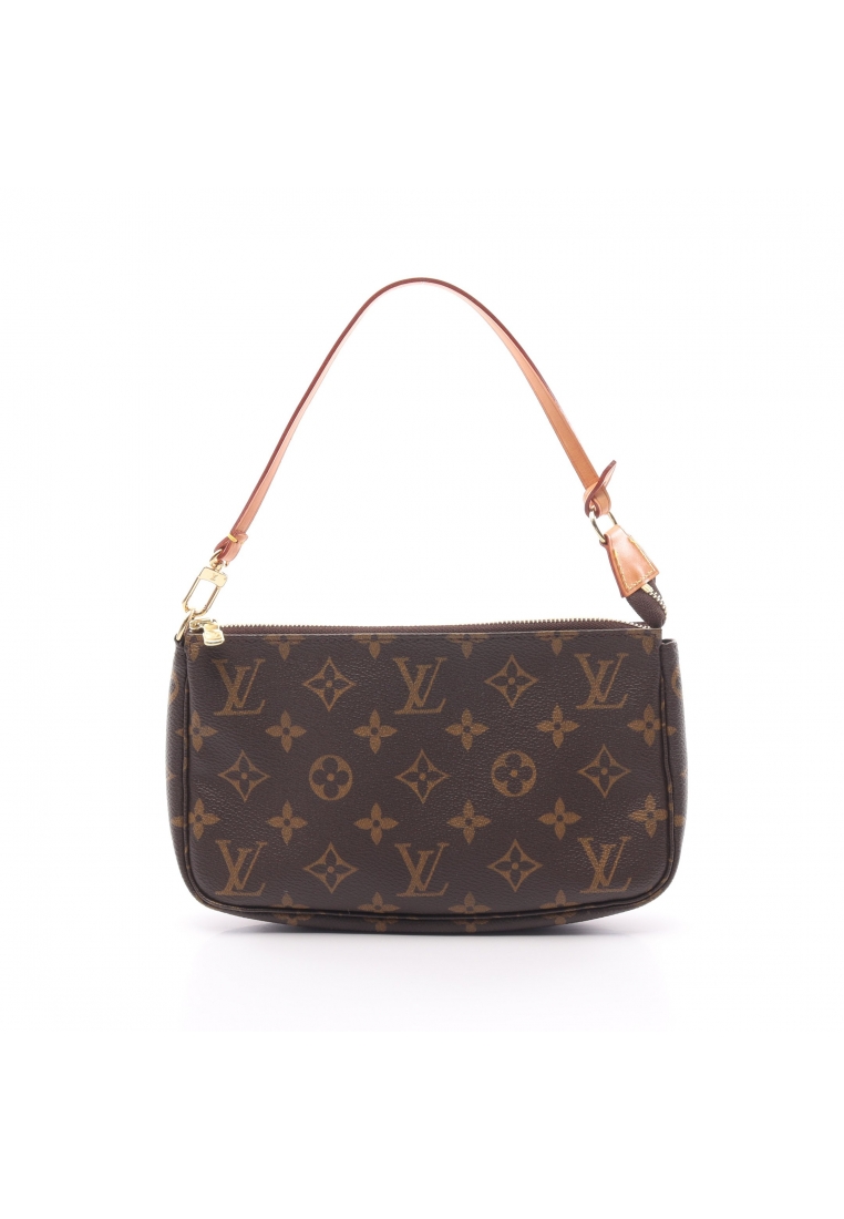 Louis Vuitton 二奢 Pre-loved LOUIS VUITTON Pochette Accessoires monogram Handbag PVC leather Brown