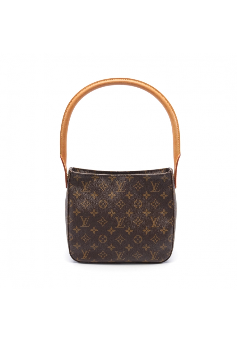 二奢 Pre-loved Louis Vuitton Looping MM monogram Shoulder bag PVC leather Brown