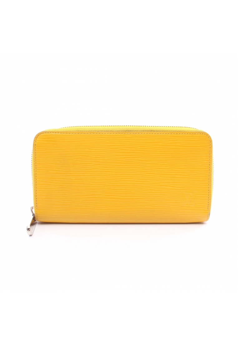 二奢 Pre-loved Louis Vuitton zippy wallet Epi Mimosa round zipper long wallet leather yellow