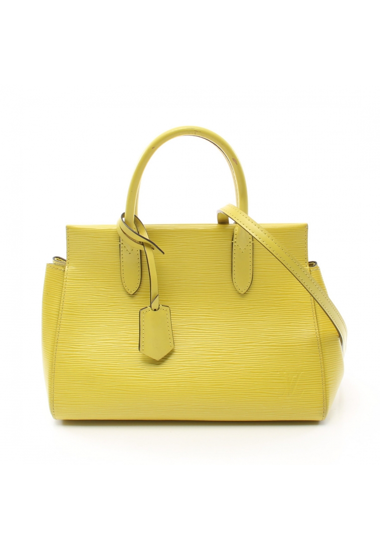 Louis Vuitton 二奢 Pre-loved LOUIS VUITTON Marly BB Epi pistache Handbag leather yellow-green 2WAY