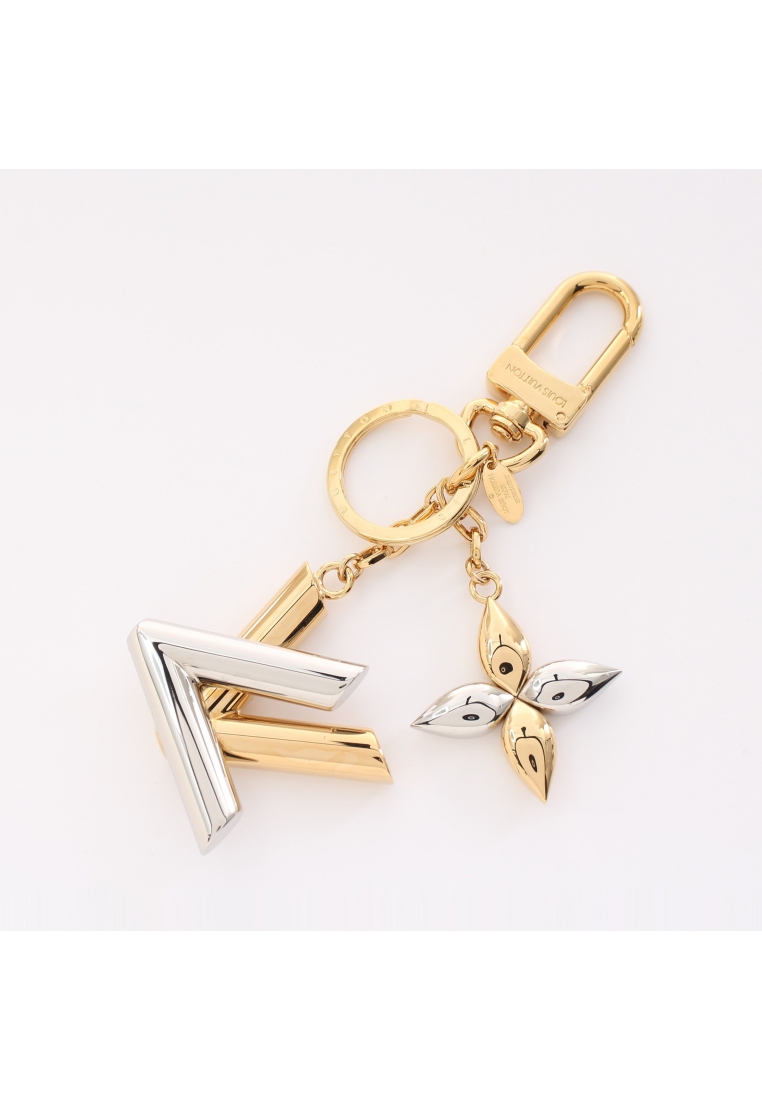 二奢 Pre-loved Louis Vuitton bag charm twist key ring GP gold Silver