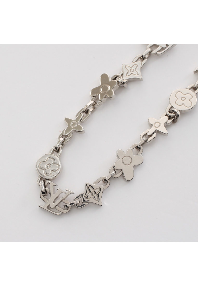 二奢 Pre-loved Louis Vuitton monogram Craggy necklace Silver