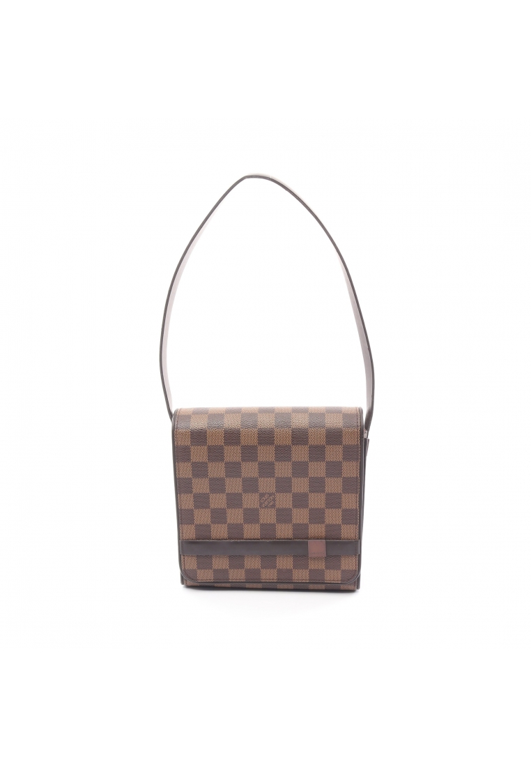 二奢 Pre-loved Louis Vuitton tribeca mini Damier ebene Shoulder bag PVC leather Brown