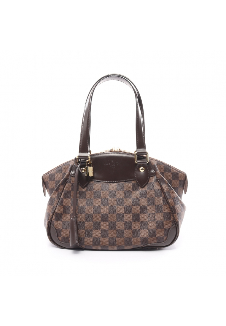 二奢 Pre-loved Louis Vuitton Verona PM Damier ebene Shoulder bag PVC leather Brown