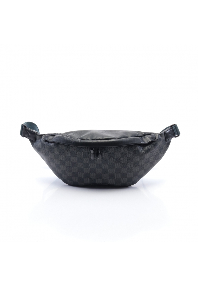 二奢 Pre-loved Louis Vuitton Discovery bum bag Damier Graphite body bag waist bag PVC leather gray black