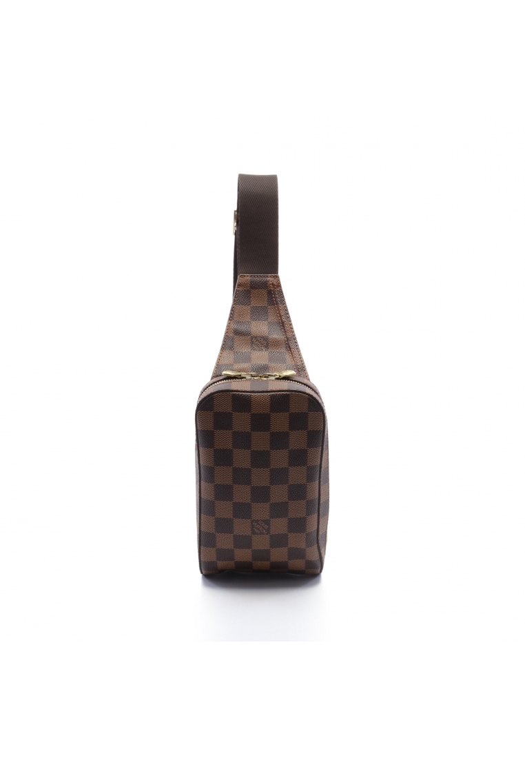 二奢 Pre-loved Louis Vuitton Geronimos Damier ebene body bag PVC Brown