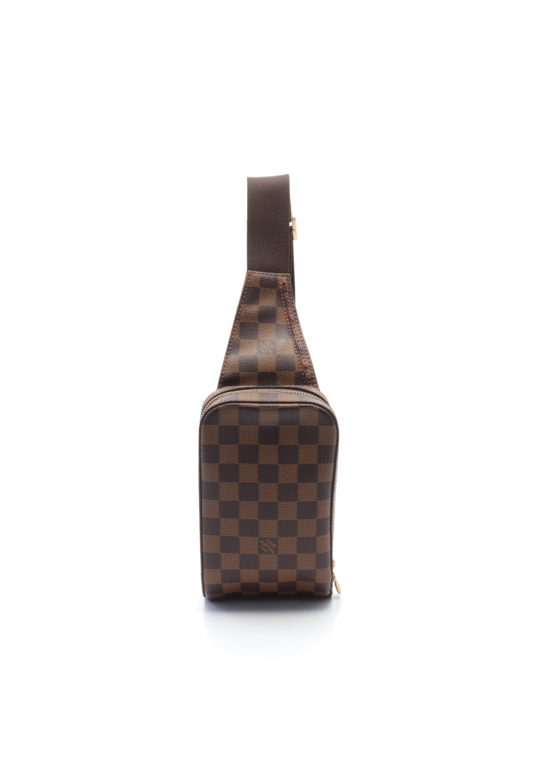 二奢 Pre-loved Louis Vuitton Geronimos Damier ebene body bag PVC Brown