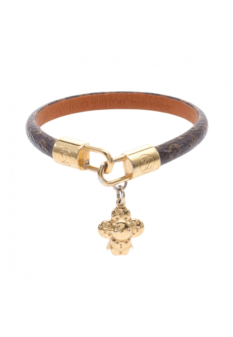 二奢 Pre-loved Louis Vuitton brasserie Vivienne bracelet PVC GP Brown gold