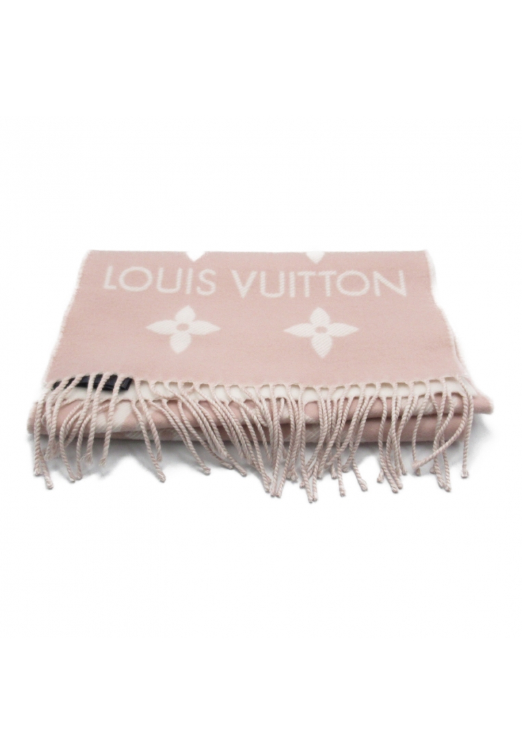 二奢 Pre-loved Louis Vuitton LV Essential Scarf Wool Pink