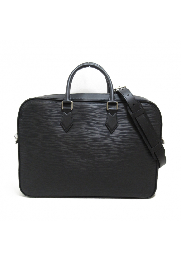 二奢 Pre-loved Louis Vuitton Dandy Briefcase MM Business bag Business bag PVC Coated Canvas taiga black Noir